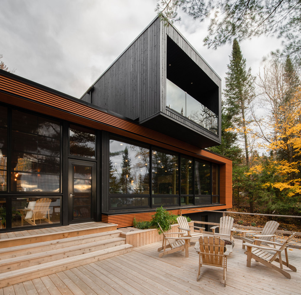Víkendový dům z prefabrikovaných modulů, Figurr Architects Colective © David Boyer