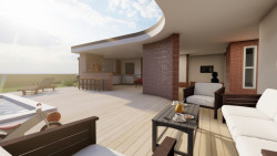 Vizualizace - dostavba venkovní kuchyně