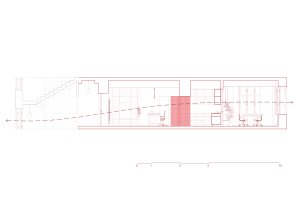 Řez (Zrekonstruované kanceláře v Paláci Akropolis; Marco Maio Architects)