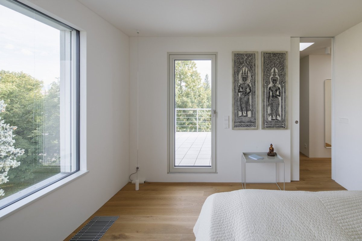 Dále je tady ložnice. (Rekonstrukce prvorepublikové vily v Praze, Lenka Míková Architekti)