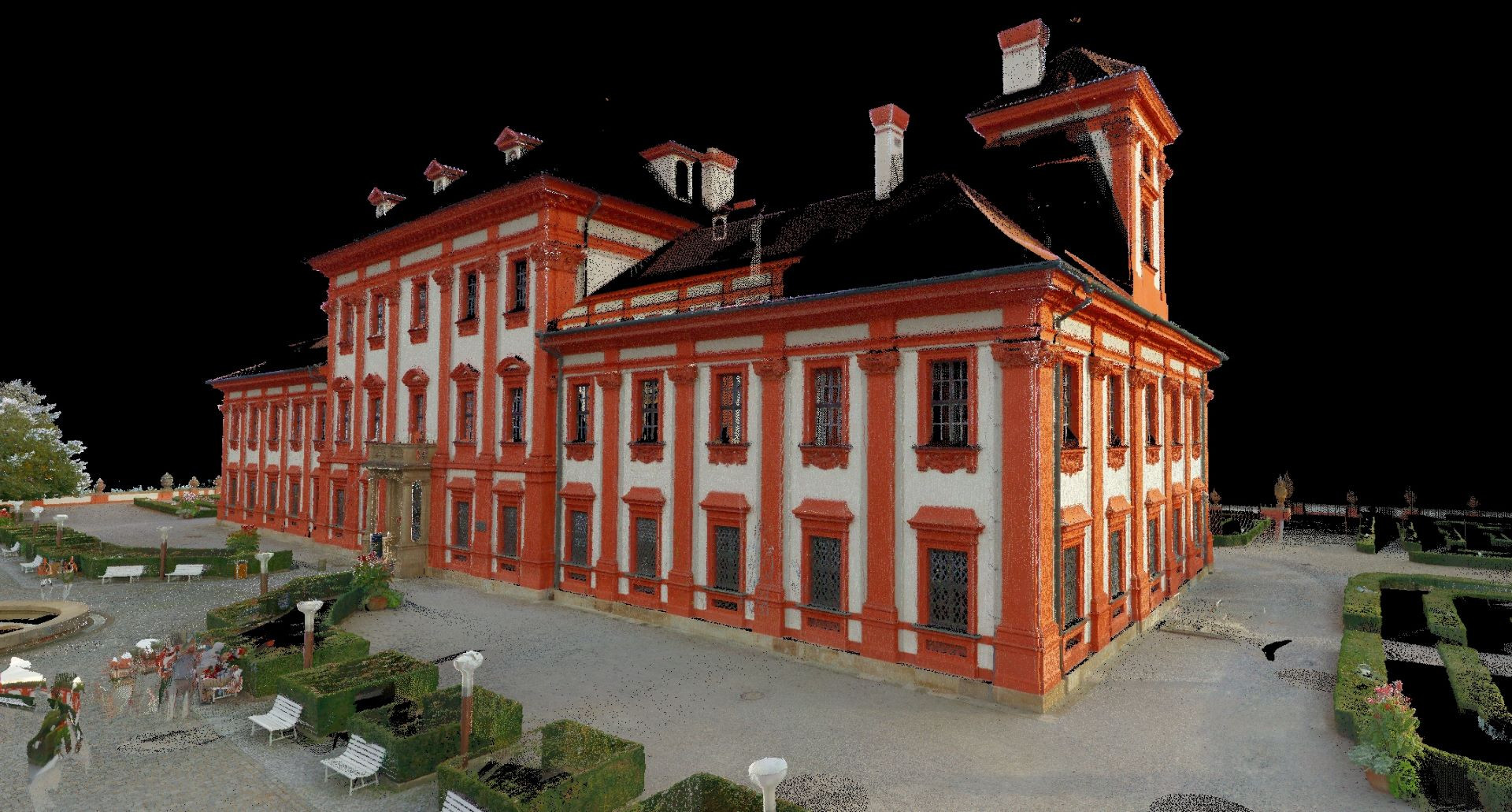 Zámek Troja v mračně bodů