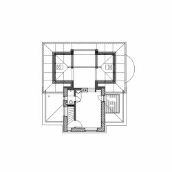 třiarchitekti, Stavební úpravy RD v Říčanech u Prahy, půdorys 3. NP (podkroví) – foto