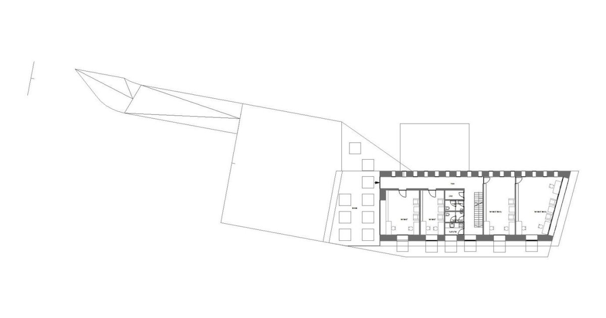 Administrativní budova ve Strančicích, půdorys 2.NP, Architektura s.r.o.