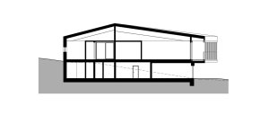 Výstupní stanice lanové dráhy na Pustevnách, řez, Kamil Mrva Architects