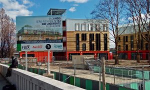 Modulární hotel pro mezinárodní humanitární organizaci Aurore v Paříži.
