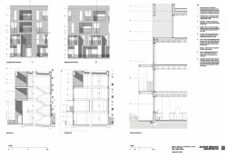 Alison Brooks Architects, obytný soubor Ely Court, výkres