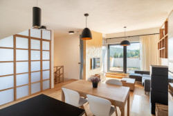 Interiér mezonetového bytu, studio AEIOU