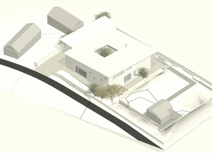 Rodinný dům Svinná u Trenčína, Peter Kasman, axonometrie