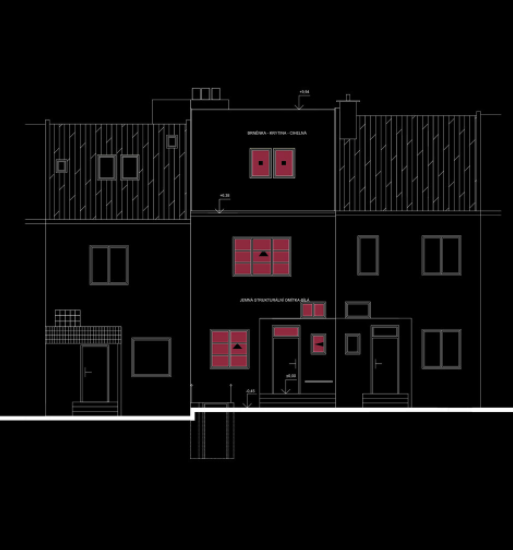 Rekonstrukce rodinného domu, nákresy