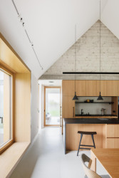 Kuchyně a přiznané betonové štíty (Dům u vinohradu, ARCHITEKTI mikulaj & mikulajová )