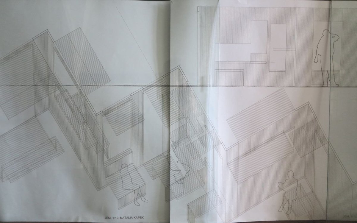 Návrh architektonického objektu  na základě slovesa „jím“ – foto