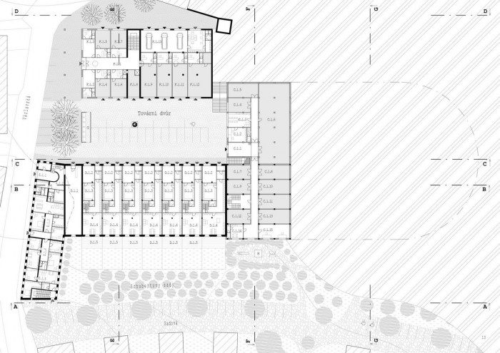 Vojtech Stoklasa, Hrádek nahoře i dole, půdorys 1. NP – foto
