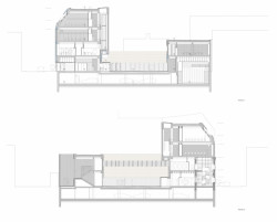 Fakulta rozhlasové a televizní tvorby Slezské univerzity v Katovicích, BAAS Arquitectura + Grupa 5 Architekci + Małeccy Biuro Projektowe, řez