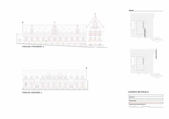 Červený zámek v Hradci nad Moravicí, ATELIER 38/ Jan Zelinka, Luděk Valík, výkresy