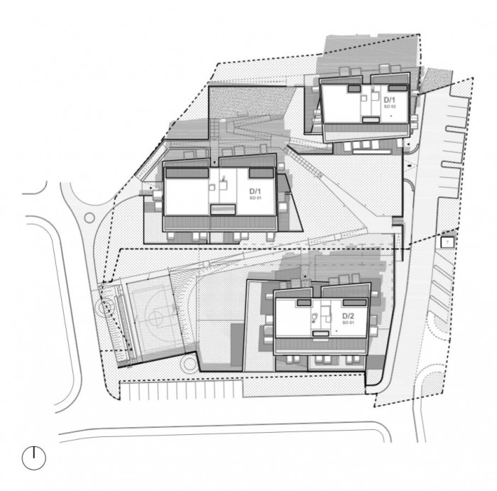 Zahradné vily, situace, Vavrica architekti