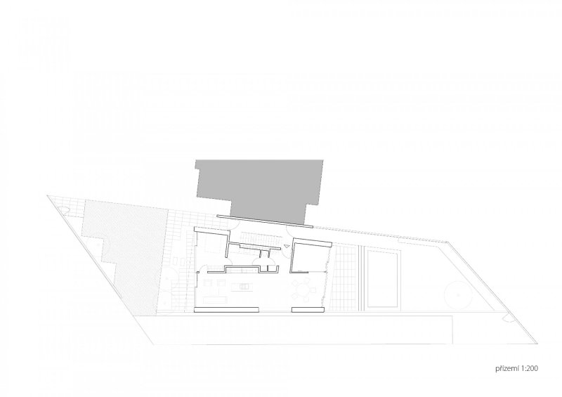 Vila v Perchtoldsdorfu, Jan Proksa - Architekt, půdorys přízemí