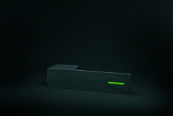 Klika MINIMAL svítící, povrch černý chrom natural