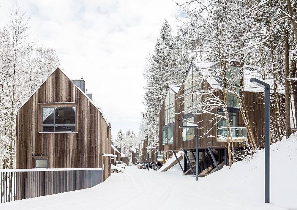 Paleko Arch Studija, PLAZMA Architecture Studio, dřevěné domky Rasu u Vilniusu, foto