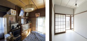 Před a po. Dům ze 70. let v tokijské čtvrti Haneda prošel rekonstrukcí.