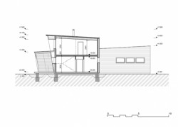 Klubovna oddílu běžeckého lyžování Trutnov, ROSA – ARCHITEKT s.r.o. / Ing. arch. Michal Rosa, řez