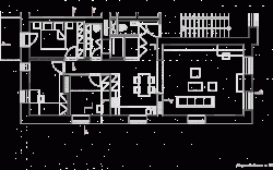henkai architekti, byt pana doktora v Opavě, půdorys původního stavu M 1:50 - foto
