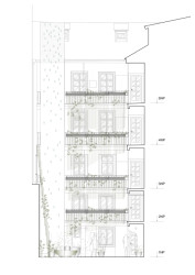 Pohled na pavlač (Rekonstrukce měšťanský dům na Valdštejnském náměstí, Formafatal)