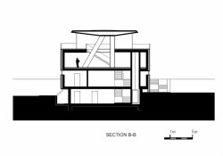 Najjar & Najjar, luxusní přestavba vily ze 60. let, řez, výkres