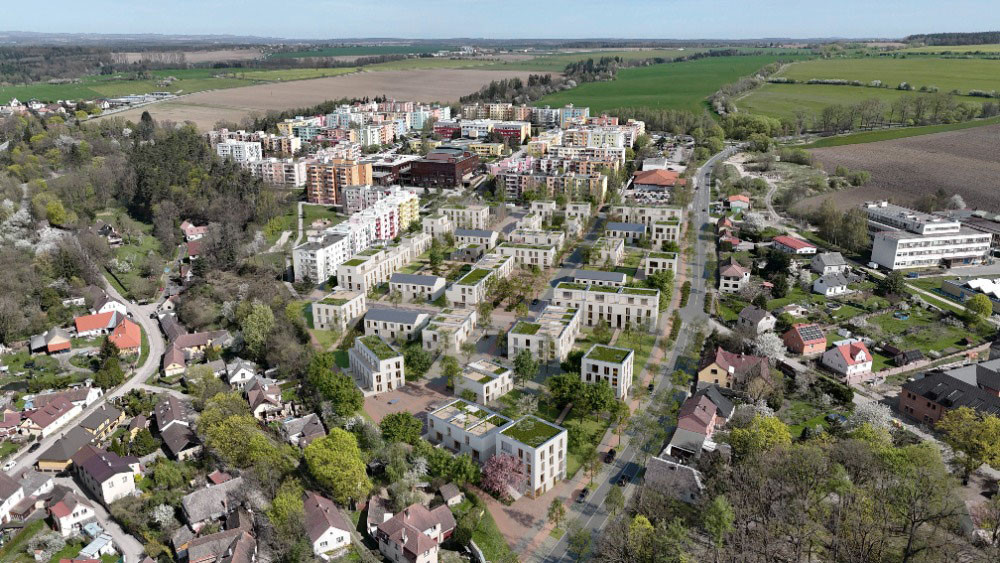 Vítězný návrh na novou čtvrť Blanice od studia Neuhausel & Hunal