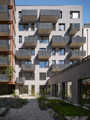 MiDO Harfa – promyšlená dostavba proluky na rozhraní Karlína a Vysočan (MiDO Harfa; QARTA Architektura)
