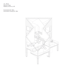 Dům ve svahu, AMUNT Nagel Theissen: Axonometrie