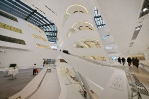 Interiér knihovny Vídeňské univerzity, 2013, foto