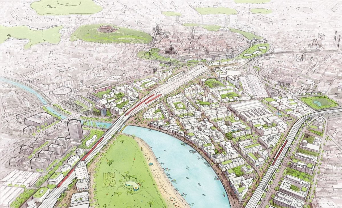 Budoucnost centra Brna, 3. místo: Atelier M1 architekti (CZ), Jižní čtvrť // finalista – foto