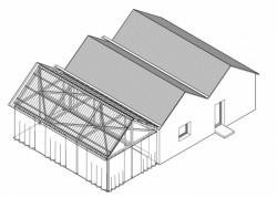 Letní dům, Totalstudio, axonometrie