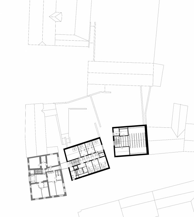 Komunitní centrum Židlochovice, JURA‌ ‌ET‌ ‌CONSORTES / Pavel Jura, Pavel Steuer, půdorys 2NP
