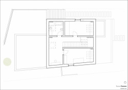 Jaroušek Rochová architekti, RD v Brně-Žebětíně - půdorys 2.N.P.