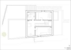 Jaroušek Rochová architekti, RD v Brně-Žebětíně - půdorys 2.N.P.