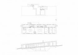 Rodinný dům v Radvanicích, ti2 architekti / Tomáš Kozel, Kamil Měrka, půdorysy a řez