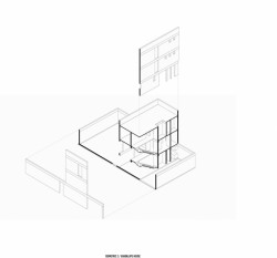 Casa Guadalupe, izometrické schéma, Omar Lopéz Bautista