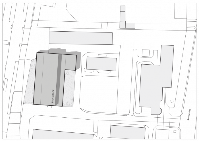 Juraj Hubinsky atelier, Event House Žilina, situace – foto