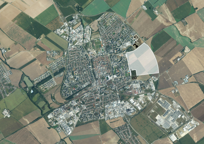 Cílem soutěže na návrh nové čtvrti města Trnava je vytvořit město krátkých vzdáleností zapojené do existujícího prostředí