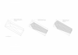 TAKA, kriketový klub Merrion, formální diagram střechy, výkres