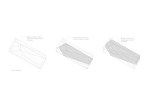 TAKA, kriketový klub Merrion, formální diagram střechy, výkres