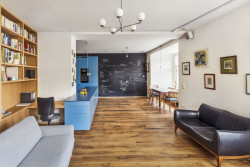 Byt Žižkov, kuchyň a obývací pokoj, 0,5 Studio