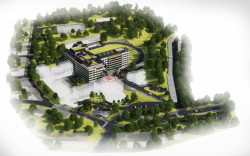 Oblastní nemocnice Náchod - vizualizace areálu