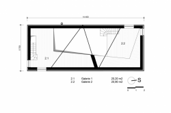 ASGK Design, Víkendový dům Zilvar, půdorys 2. NP – foto