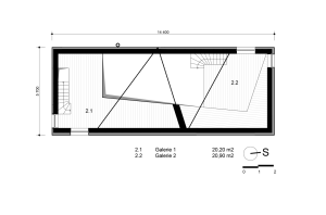 ASGK Design, Víkendový dům Zilvar, půdorys 2. NP – foto