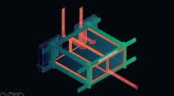 Návrh studentského bydlení v Holešovicích, schéma, Jaroslav Novotný.