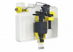 Škrticí ventil je namontován z výroby v sedle odtokového ventilu. Ručně lze snižovat splachovací proud plynule v pěti stupních a nastavit na příslušné keramické WC.