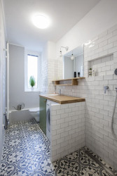 Rekonstrukce bytu v Dejvicích, koupelna