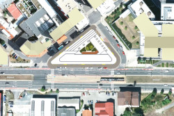 Polyfunkční dům Harfa Design Residence, situace